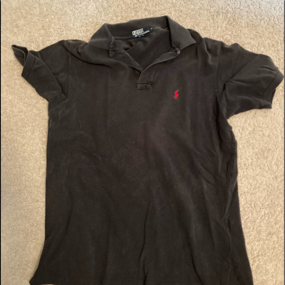 polo ralph lauren mens collared navy blue polo shirt size large